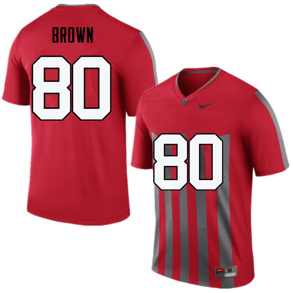 Ohio State Buckeyes #80 Noah Brown Men Official Jersey Throwback OSU86464